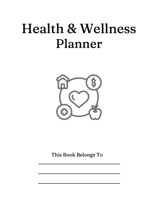 Health and Wellness Planner Wealthy Workbooks