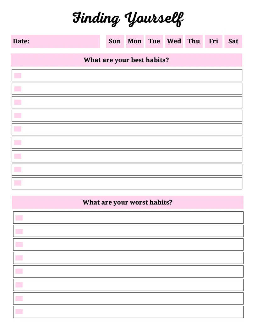 Self-Discovery Journal Wealthy Workbooks