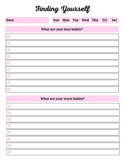 Self-Discovery Journal Wealthy Workbooks