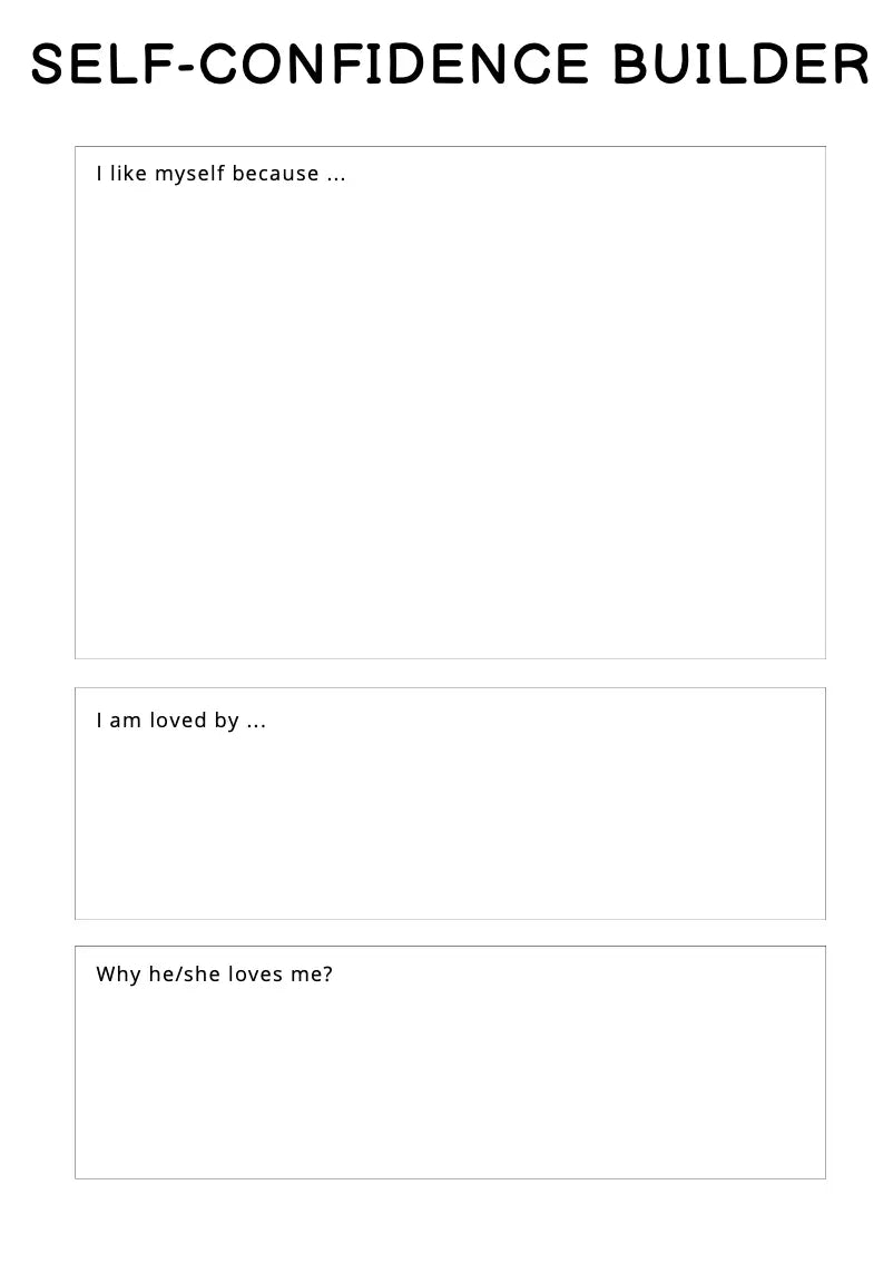 Self Confidence Planner Wealthy Workbooks