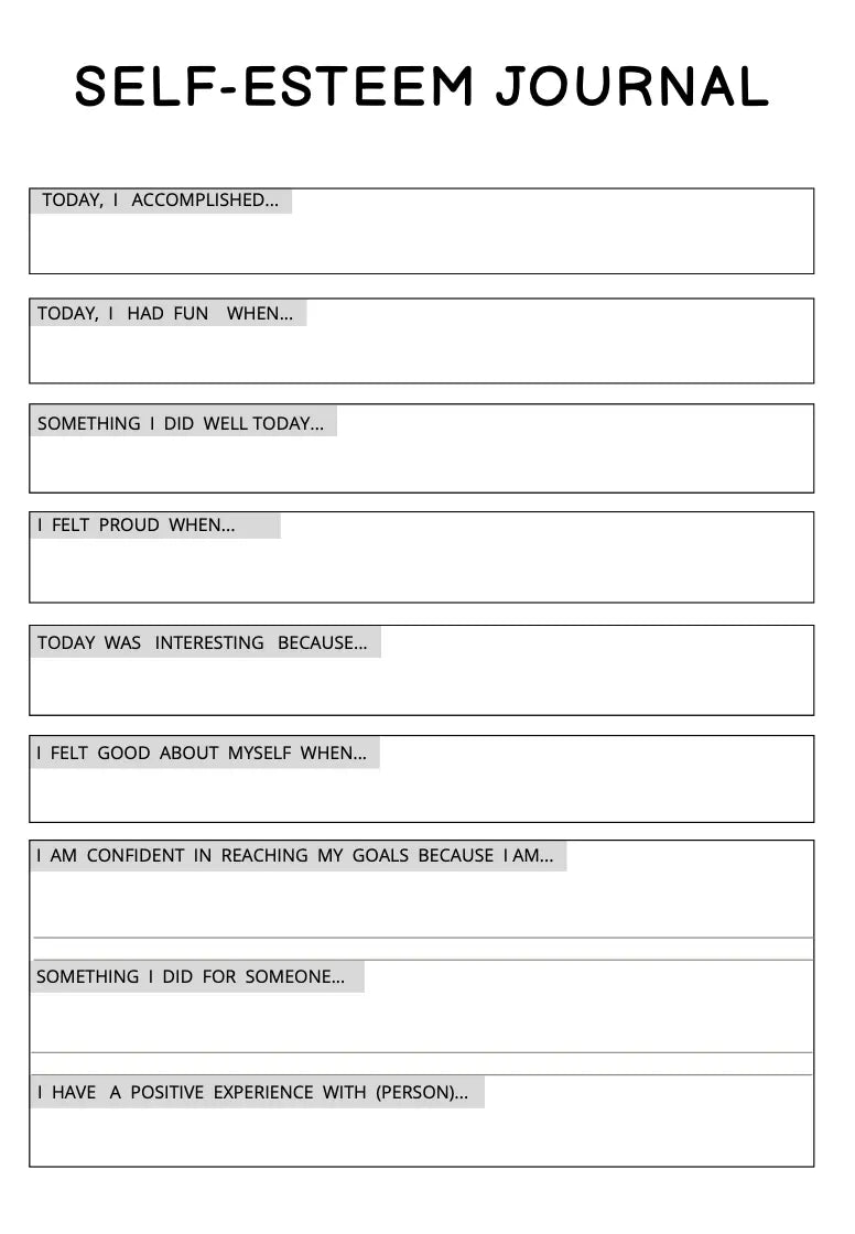 Self Confidence Planner Wealthy Workbooks