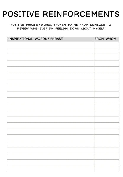 Self Confidence Planner Wealthy Workbooks