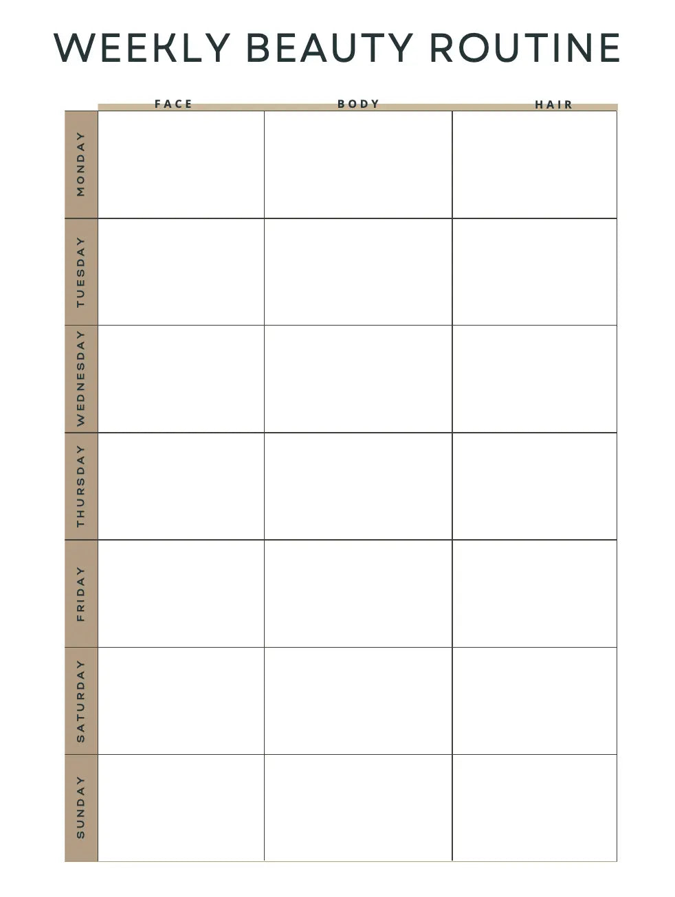 Self Care & Skin Care Planner Wealthy Workbooks