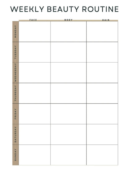 Self Care & Skin Care Planner Wealthy Workbooks