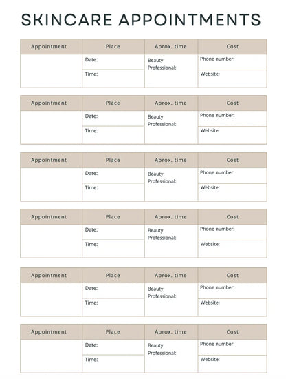 Self Care & Skin Care Planner Wealthy Workbooks