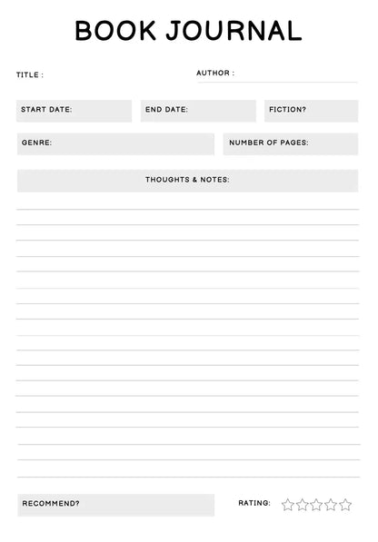 Reading Planner Wealthy Workbooks