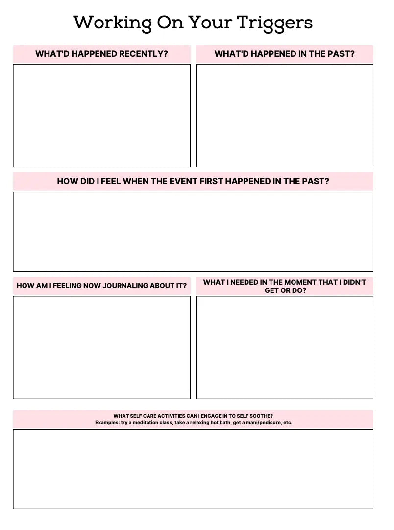 PTSD & Trauma Processing Workbook Wealthy Workbooks