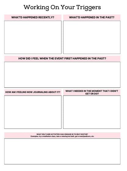 PTSD & Trauma Processing Workbook Wealthy Workbooks