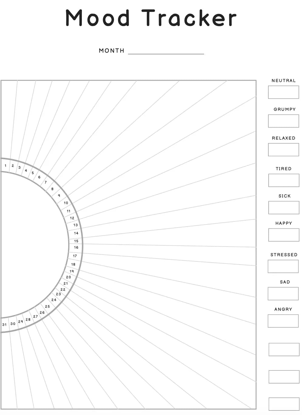Mood Tracker Wealthy Workbooks