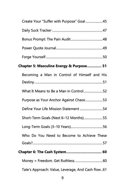 The Matrix - A Workbook Inspired By Andrew Tate Wealthy Workbooks