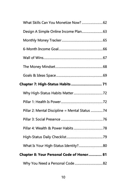 The Matrix - A Workbook Inspired By Andrew Tate Wealthy Workbooks