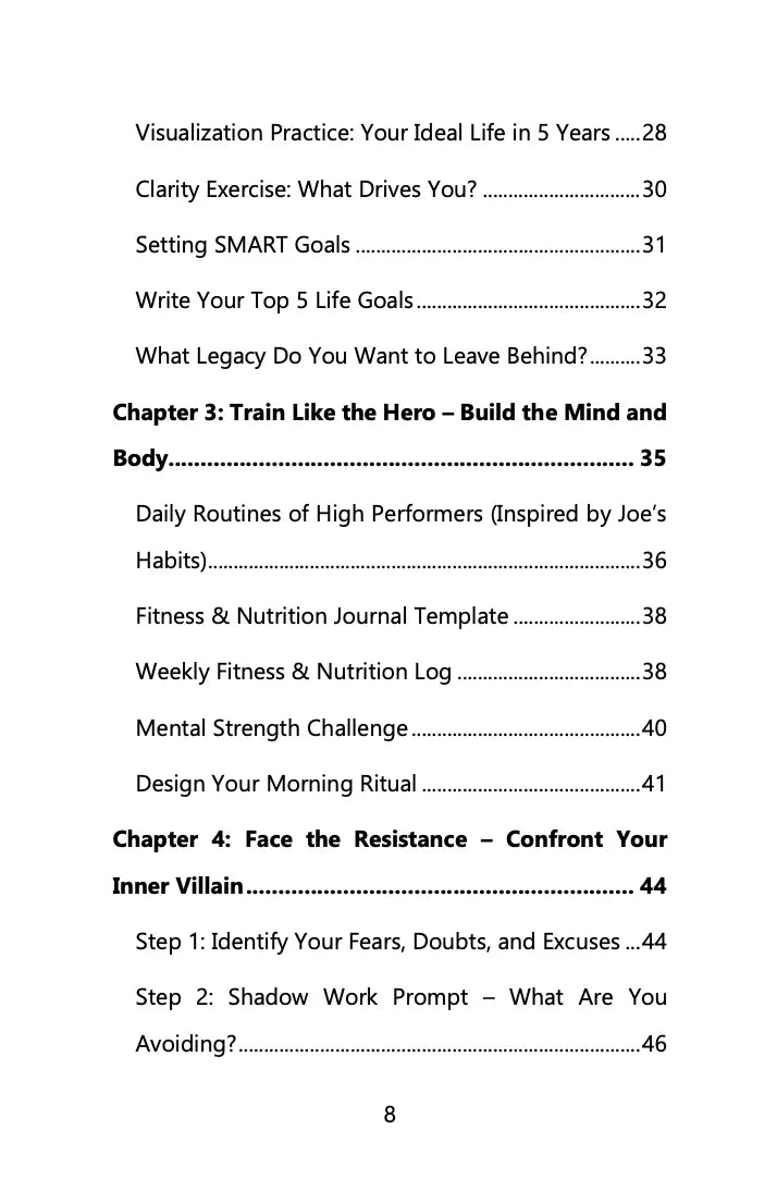 Be The Hero Of Your Own Movie - A Workbook Inspired by Joe Rogan Wealthy Workbooks