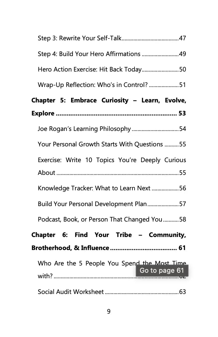Be The Hero Of Your Own Movie - A Workbook Inspired by Joe Rogan Wealthy Workbooks