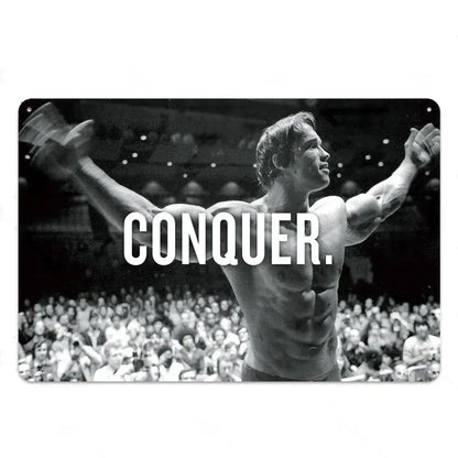 Gym Motivation Poster - Plaque Metal